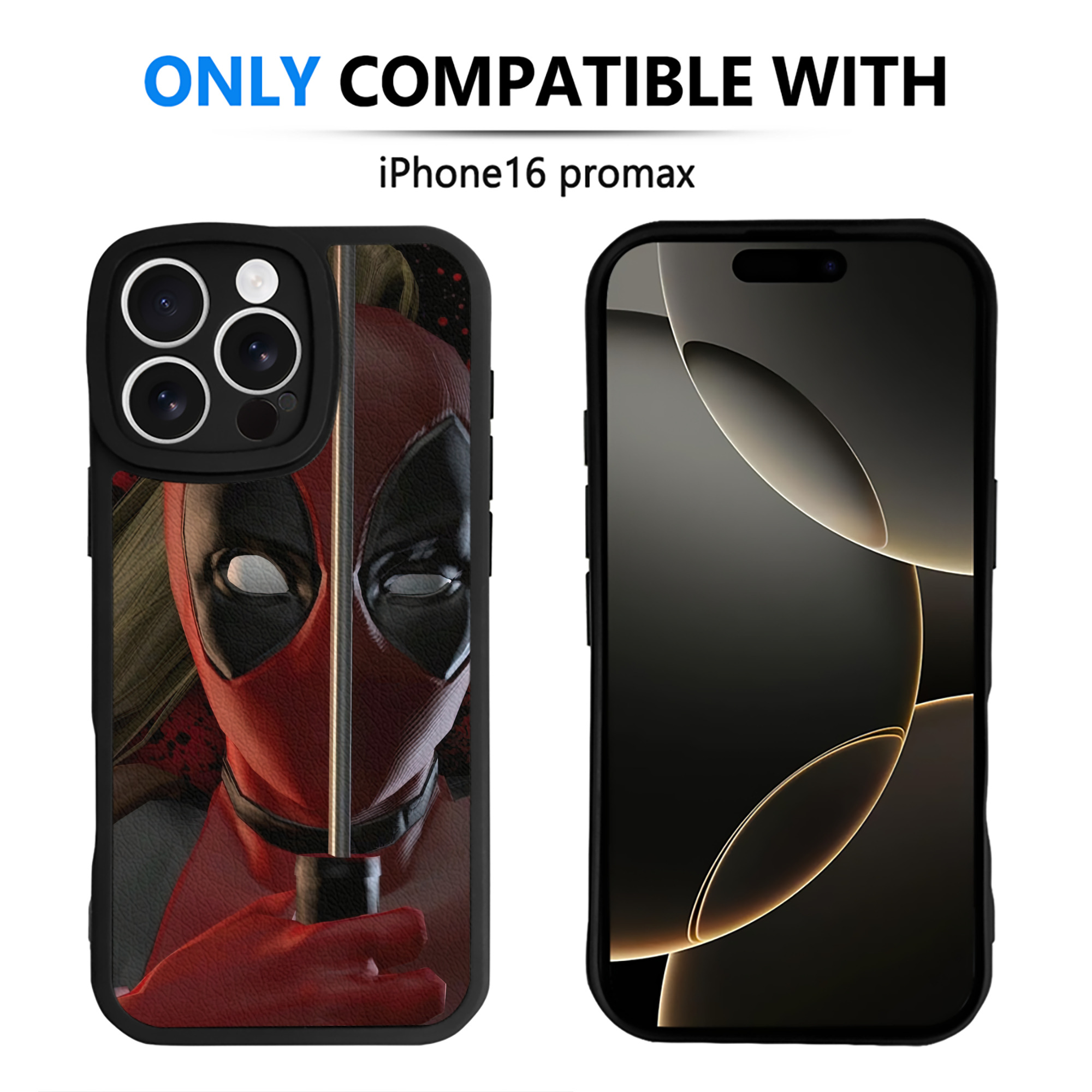 （画像用） Deadpool デッドプール 【iPhone 16シリーズ対応】シリコンスマホケース（レザー調） 材質：シリコン